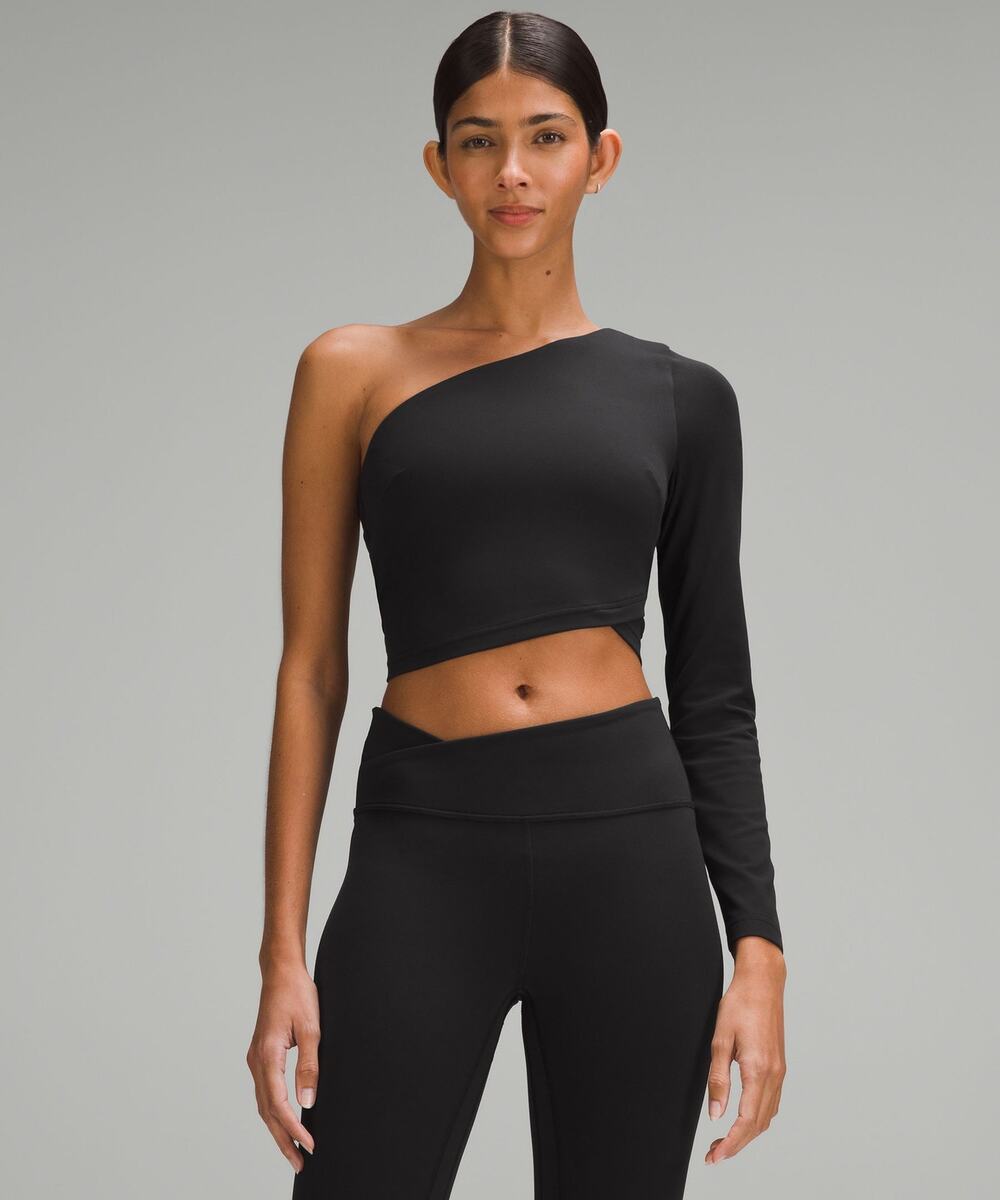 Lululemon Align Asymmetrical Long Sleeve Shirt Top Black Size 4